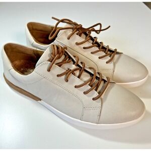 NEW KORK-EASE Paislee Sneaker Women's Sz 8 Cream Leather Cork Leather Suede NEW